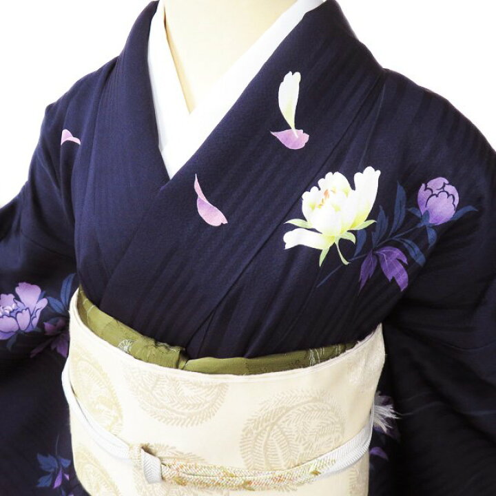 楽天市場】【 未使用 】 訪問着 着物 正絹 袷 フォーマル 花模様 牡丹  