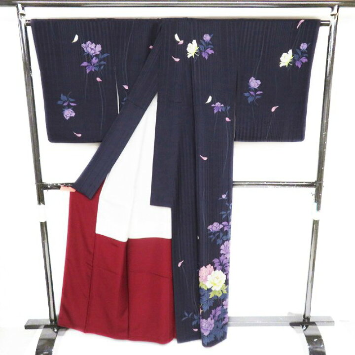 楽天市場】【 未使用 】 訪問着 着物 正絹 袷 フォーマル 花模様 牡丹 