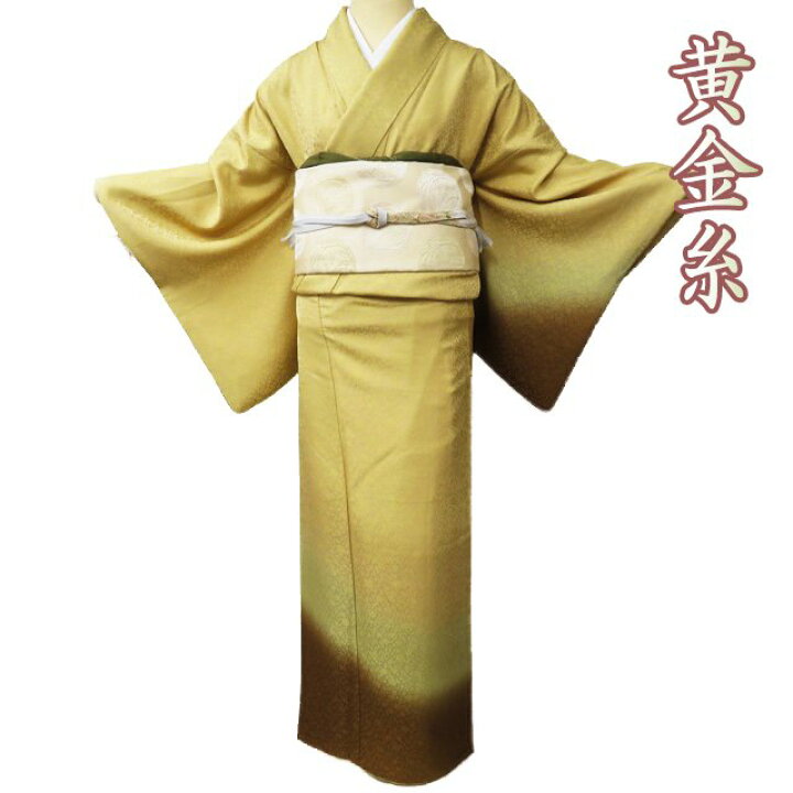 楽天市場】【 中古 】 付下げ 付け下げ 訪問着 リサイクル着物 袷 黄金 