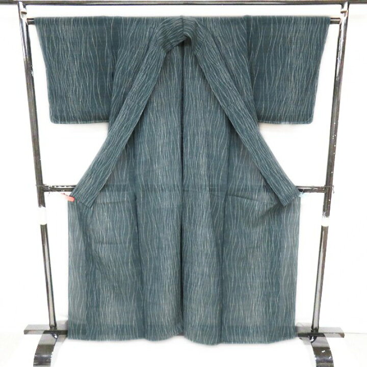 楽天市場】【 未使用 】 夏物 小紋 着物 正絹 カジュアル よろけ縞模様  