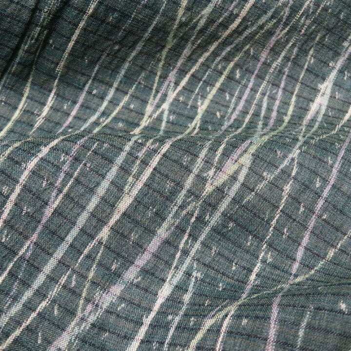 楽天市場】【 未使用 】 夏物 小紋 着物 正絹 カジュアル よろけ縞模様  