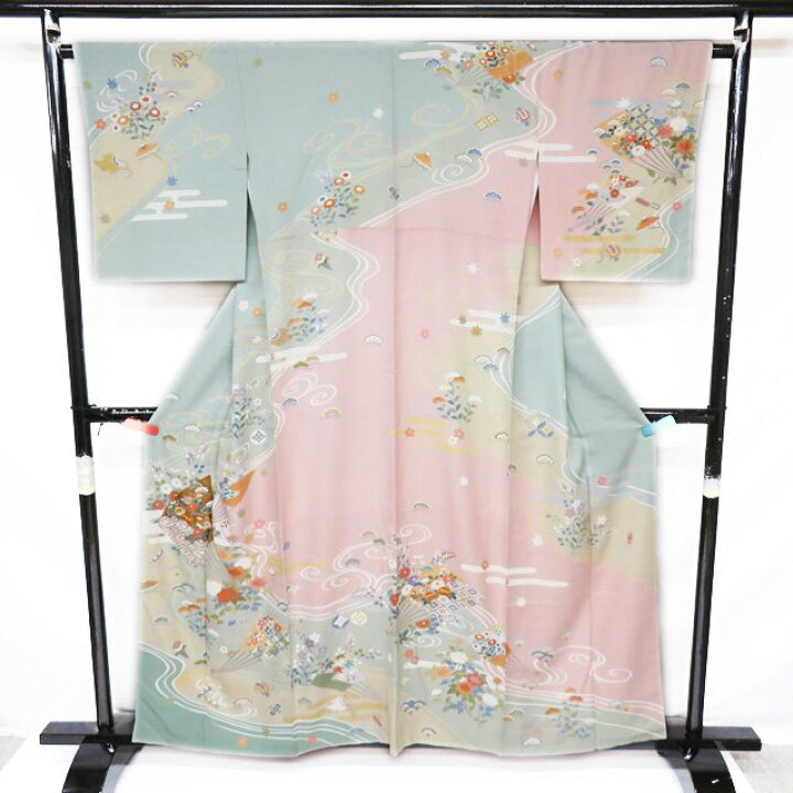 楽天市場】【 中古 】 訪問着 リサイクル着物 作家物 落款 金駒刺繍