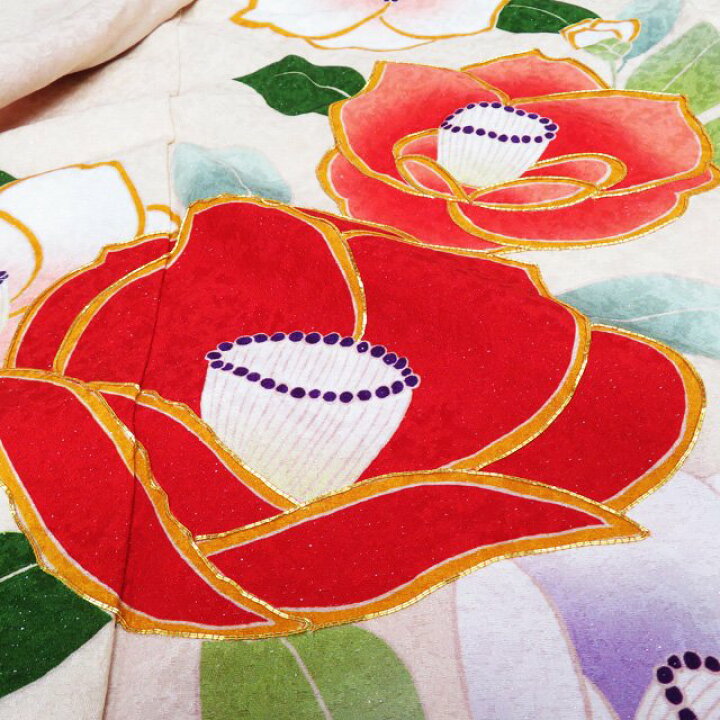 楽天市場】【 中古 】 振袖 着物 リサイクル 正絹 袷 金駒刺繍 花模様  