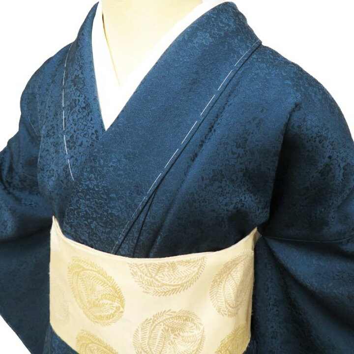 楽天市場】【 未使用 】 色無地 着物 袷 紋付き 草木染 堅牢染 地模様  