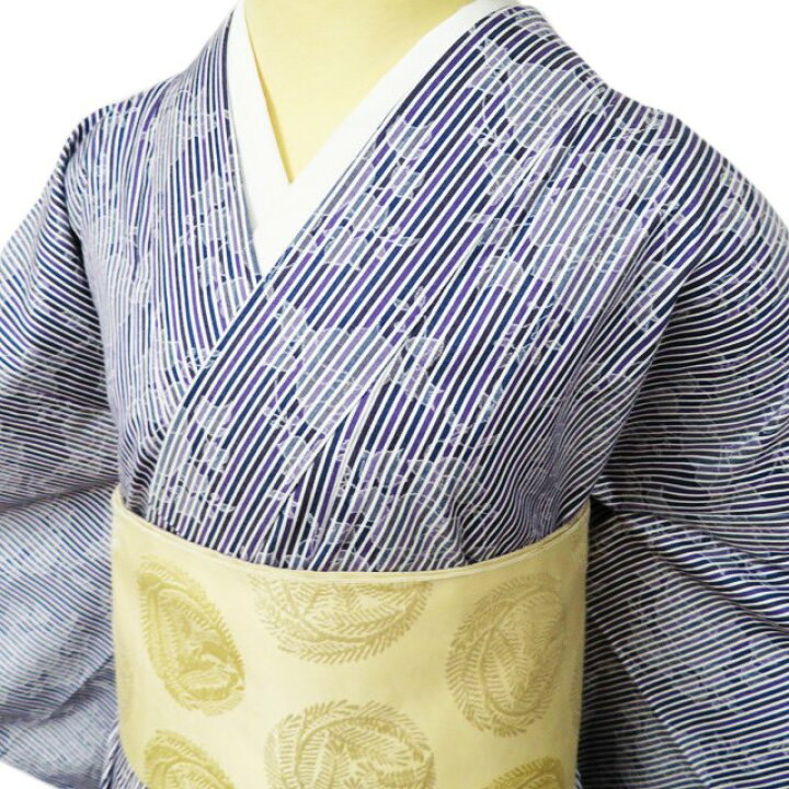 楽天市場】【 新品 】 播包 播州織 着物 木綿 単衣 カジュアル 縞模様 