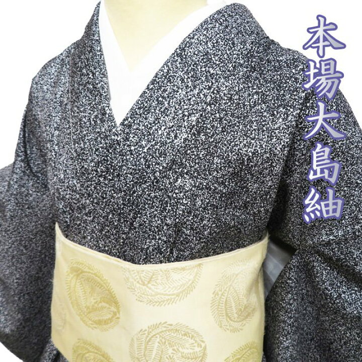 楽天市場】【 未使用 】 本場 大島紬 着物 正絹 袷 カジュアル つむぎ 