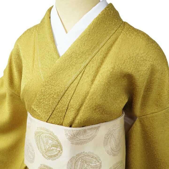 楽天市場】【 未使用 】 色無地 着物 正絹 袷 フォーマル 紋付き 櫨  