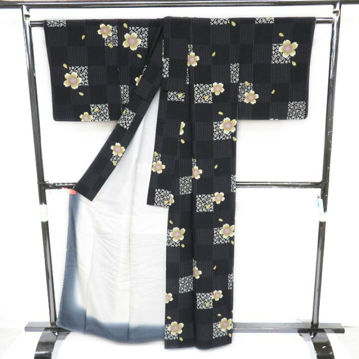 楽天市場】【 中古 】 小紋 リサイクル着物 正絹 袷 カジュアル 市松 