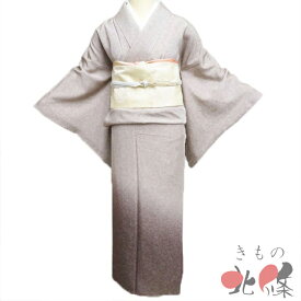 【 中古 】 付下げ 付け下げ 訪問着 リサイクル着物 袷 紋付き 地模様 金通し 空五倍子色 煤竹色 身丈168cm 裄66.5cm L トール A1298-5 [和服 入学式 卒業式 お茶会 お茶席 茶道 お宮参り 利休忌 送料無料 きもの北條]