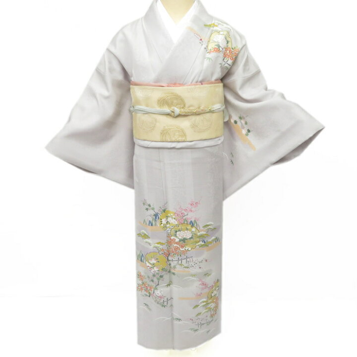 楽天市場】【 新古品 】 訪問着 未使用 着物 雪輪に花模様 松竹梅 地  