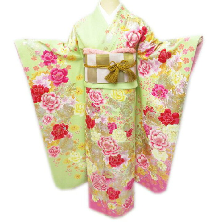 楽天市場】＼ FINAL PRICE ／ 【 中古 】 振袖 リサイクル着物 正絹 花 