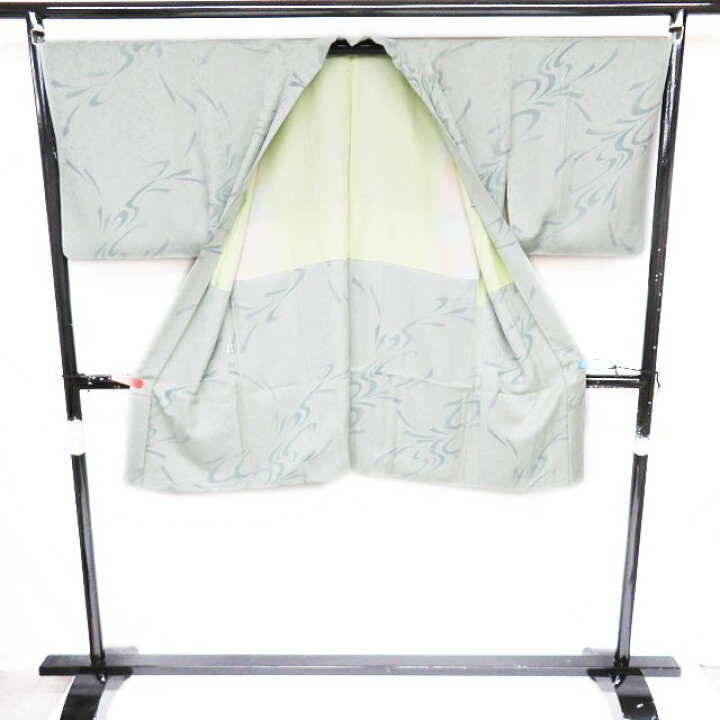 楽天市場】【 中古 】 羽織 コート リサイクル着物 正絹 白緑色 緑系色  