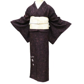 【 中古 】 付下げ 付け下げ 訪問着 リサイクル着物 正絹 袷 作家物 落款 絞り染め 地模様 焦茶色 身丈166cm 裄70cm L トール A1006-6 [ 和服 入学式 卒業式 お茶会 お宮参り 入卒式 きもの 送料無料 きもの北條]