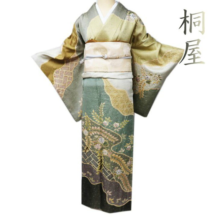 楽天市場】【 中古 】 特選 訪問着 リサイクル着物 袷 桐屋 翠山工房 