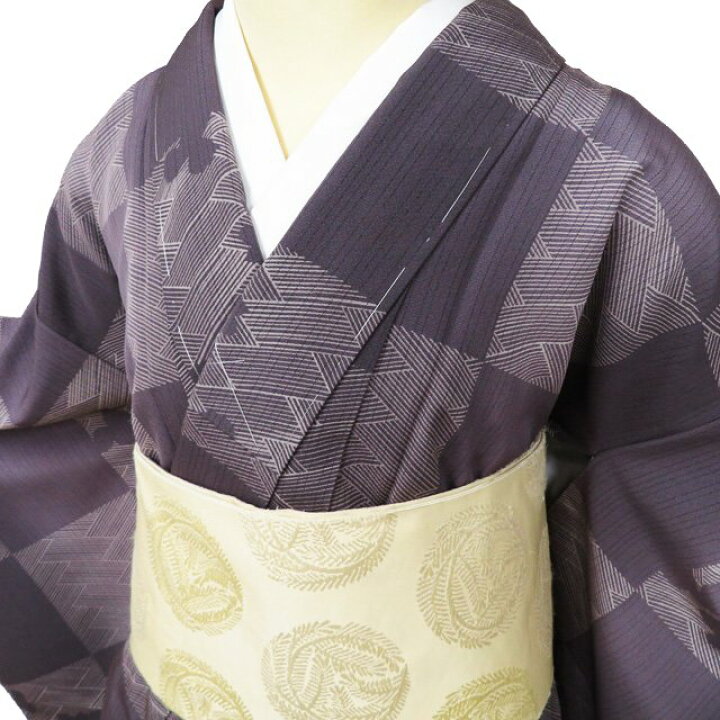 楽天市場】【 未使用 】 小紋 着物 正絹 袷 カジュアル 染色作家 津室  