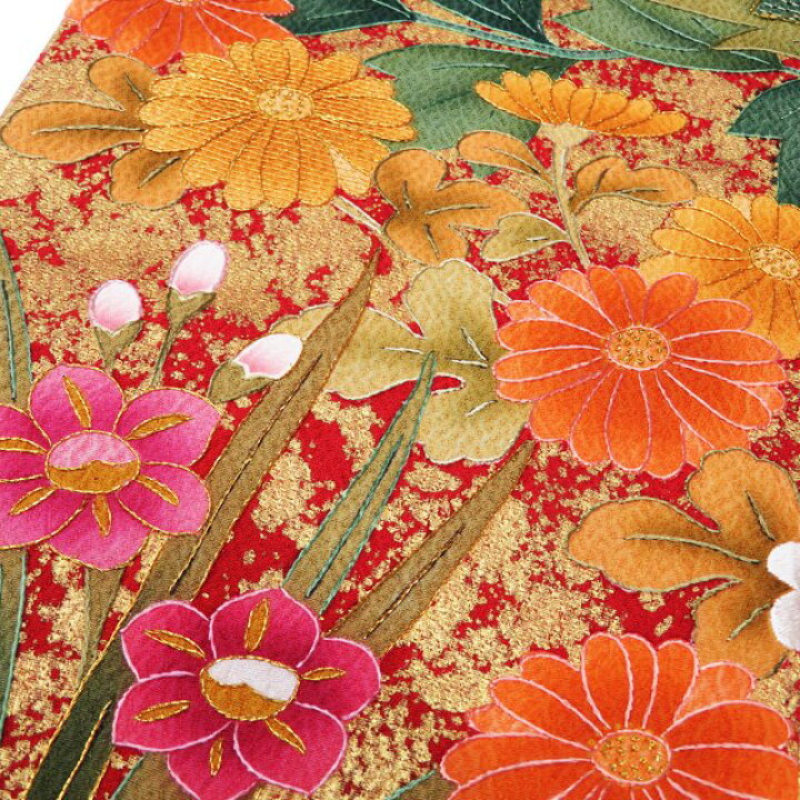 楽天市場】【 中古 】 振袖 リサイクル着物 正絹 袷 汕頭刺繍 スワトウ  