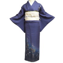 楽天市場】着物（カラーネイビー・種類（着物）付下げ）（和服 