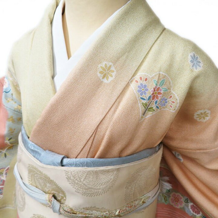 楽天市場】【 未使用 】 訪問着 着物 正絹 袷 フォーマル 金駒刺繍 花  