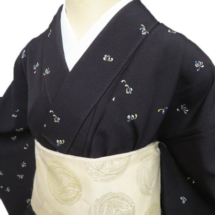 楽天市場】【 中古 】 小紋 リサイクル着物 正絹 袷 カジュアル 花模様 
