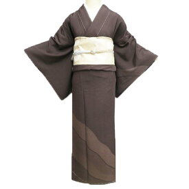 【 未使用 】 特選 江戸小紋 付下げ 付け下げ 訪問着 袷 角通し 鮫 焦茶色 身丈169cm 裄67.5cm L トール A1269-6 [お茶会 お茶席 茶道 観劇 お食事会 送料無料 きもの北條]