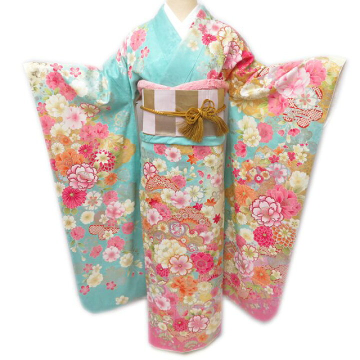 楽天市場】＼ FINAL PRICE ／ 【 中古 】 振袖 リサイクル着物 正絹 花 