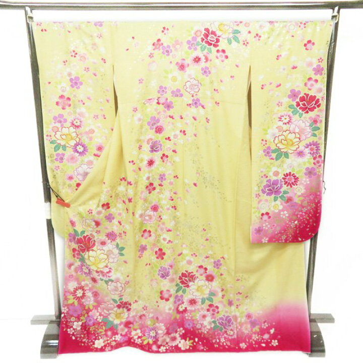 楽天市場】＼ FINAL PRICE ／ 【 中古 】 振袖 リサイクル着物 正絹 花 