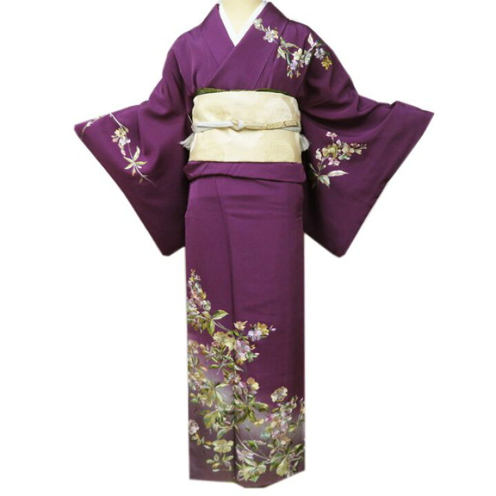 中古 】 訪問着 リサイクル着物 正絹 袷 フォーマル 蘇州刺繍 中国刺繍  