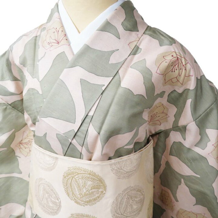 楽天市場】【 中古 】 紬 リサイクル着物 正絹 袷 カジュアル 花模様 