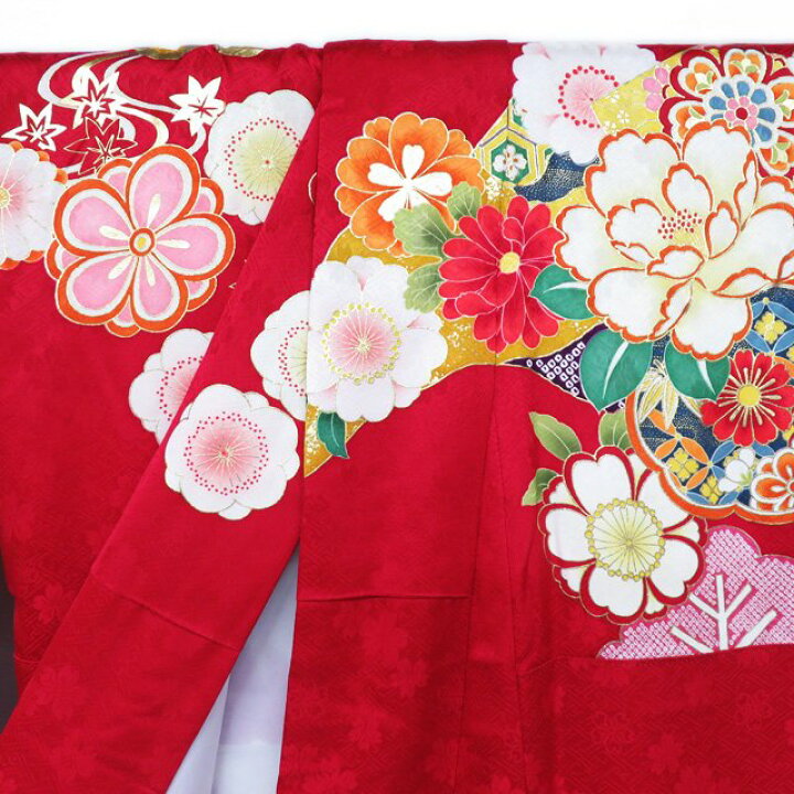 楽天市場】【 中古 】 振袖 着物 リサイクル 正絹 袷 金駒刺繍 花模様  