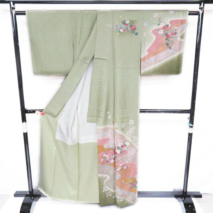 楽天市場】【 中古 】 訪問着 リサイクル着物 正絹 袷 フォーマル 花の  