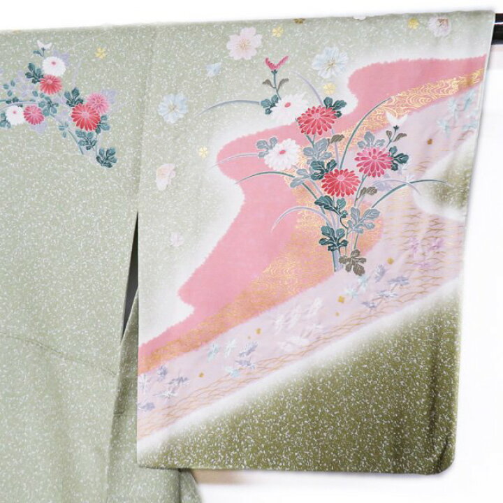 楽天市場】【 中古 】 訪問着 リサイクル着物 正絹 袷 フォーマル 花の  