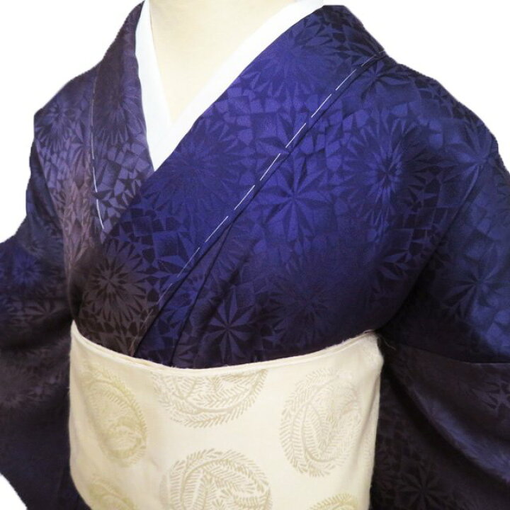 楽天市場】【 未使用 】 特選 小紋 着物 正絹 袷 カジュアル 地模様 