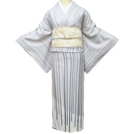 【 未使用 】 訪問着 着物 正絹 袷 カジュアル 抽象画 縞模様 絹鼠色 鼠色 身丈168cm 裄68cm L トール A1215-7 [和服 入学式 卒業式 お茶会 お茶席 茶道 結婚式 お宮参り 利休忌 送料無料 きもの北條]