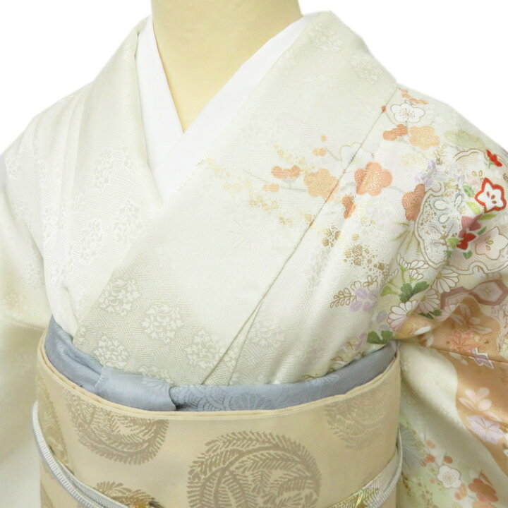 楽天市場】【 新品 】 訪問着 未使用 着物 花の図 松竹梅 金駒刺繍 地 