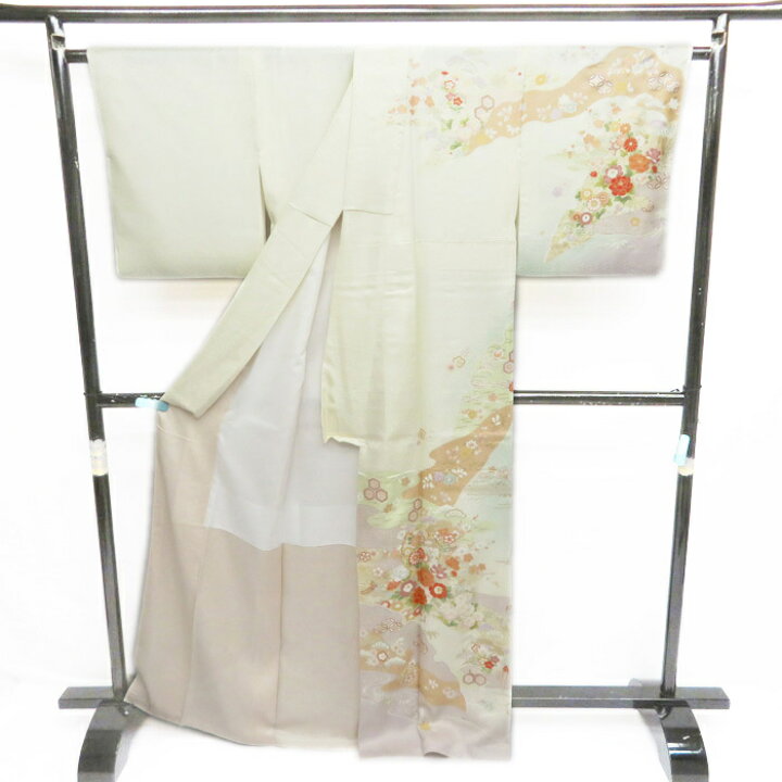楽天市場】【 新品 】 訪問着 未使用 着物 花の図 松竹梅 金駒刺繍 地 