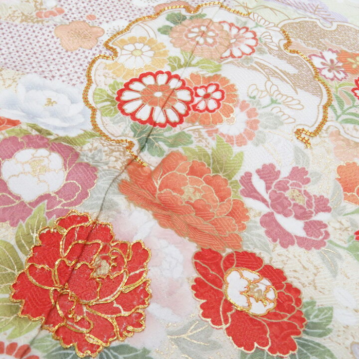 楽天市場】【 新品 】 訪問着 未使用 着物 花の図 松竹梅 金駒刺繍 地 