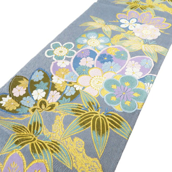 楽天市場】【 中古 】 振袖用 袋帯 リサイクル 花の図 松竹梅 格調高い  