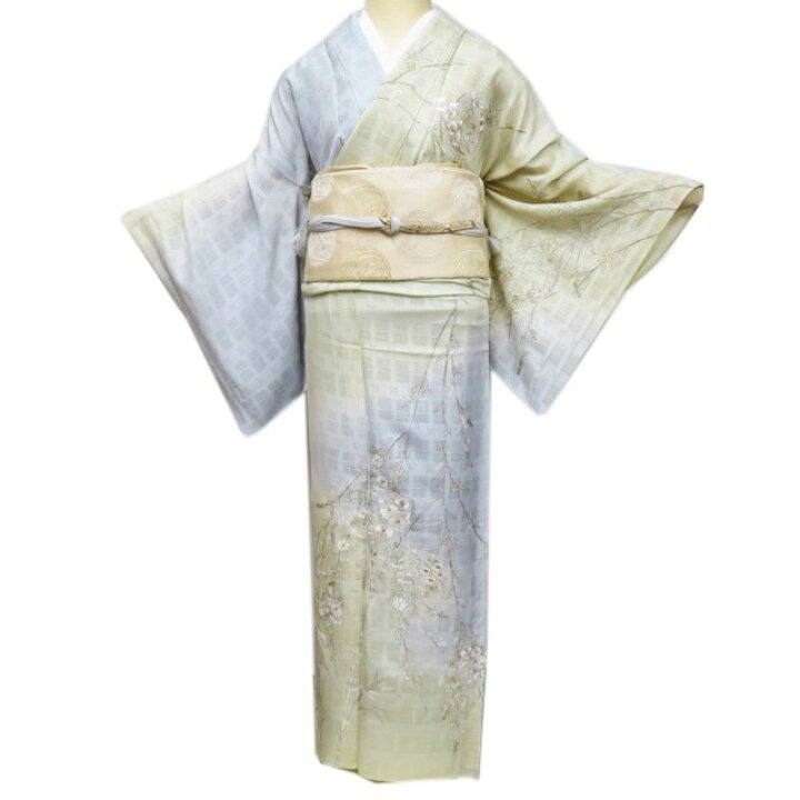 楽天市場】【 中古 】 特選 夏物 訪問着 リサイクル着物 正絹 刺繍 花  