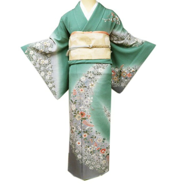 楽天市場】【 中古 】 訪問着 リサイクル着物 正絹 袷 フォーマル 花の 
