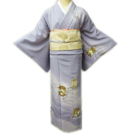 ＼ FINAL PRICE ／ 【 中古 】 特選 本加工 訪問着 リサイクル 着物 正絹 袷 フォーマル 雲に貝桶文 薄藤色 多色 金 身丈159cm 裄66.5cm M A889-8 [ 和服 入学式 卒業式 お茶会 結婚式 お宮参り アウトレット 送料無料 きもの北條]