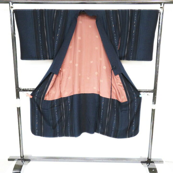 楽天市場】【 中古 】 道中着 コート 正絹 濃紺色 黒色 身丈128.5cm 裄  