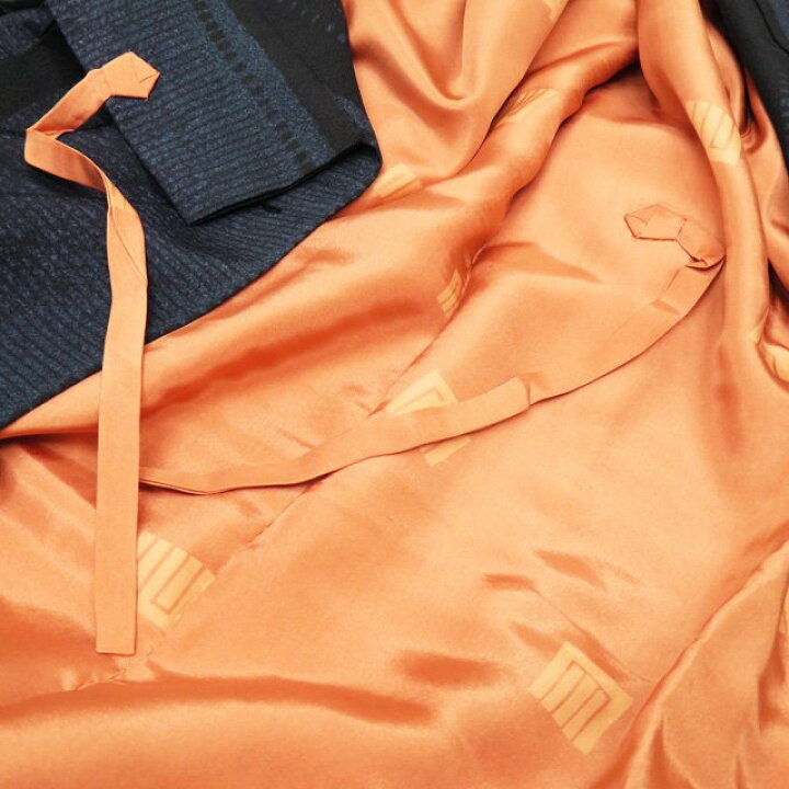 楽天市場】【 中古 】 道中着 コート 正絹 濃紺色 黒色 身丈128.5cm 裄  