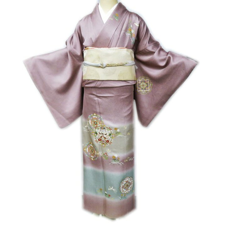 楽天市場】【 中古 】 訪問着 リサイクル着物 正絹 袷 華文 花鳥文様 
