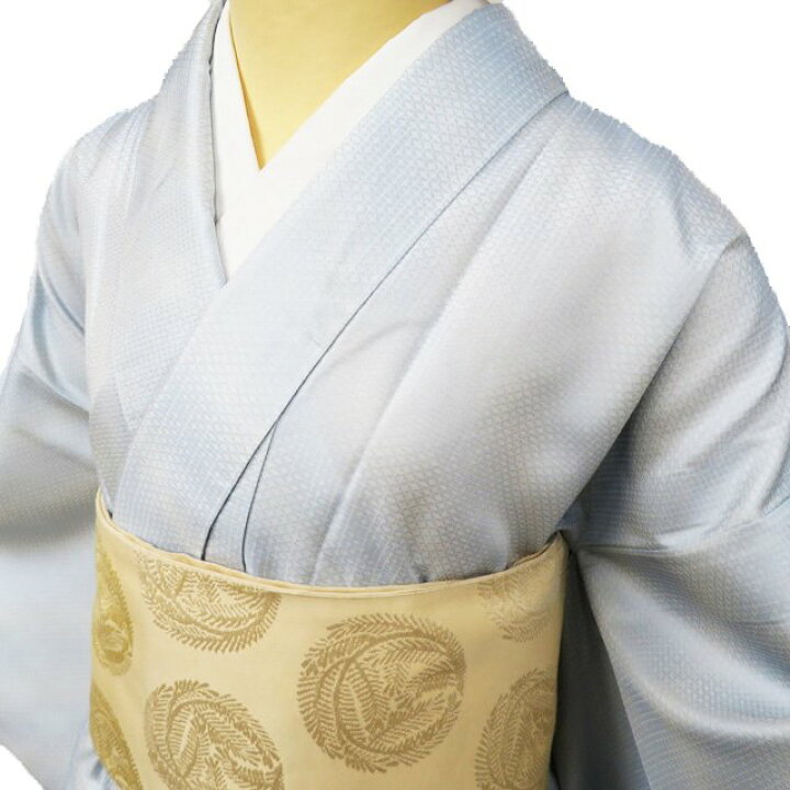 楽天市場】【 中古 】 小紋 リサイクル着物 正絹 単衣 カジュアル 水色 