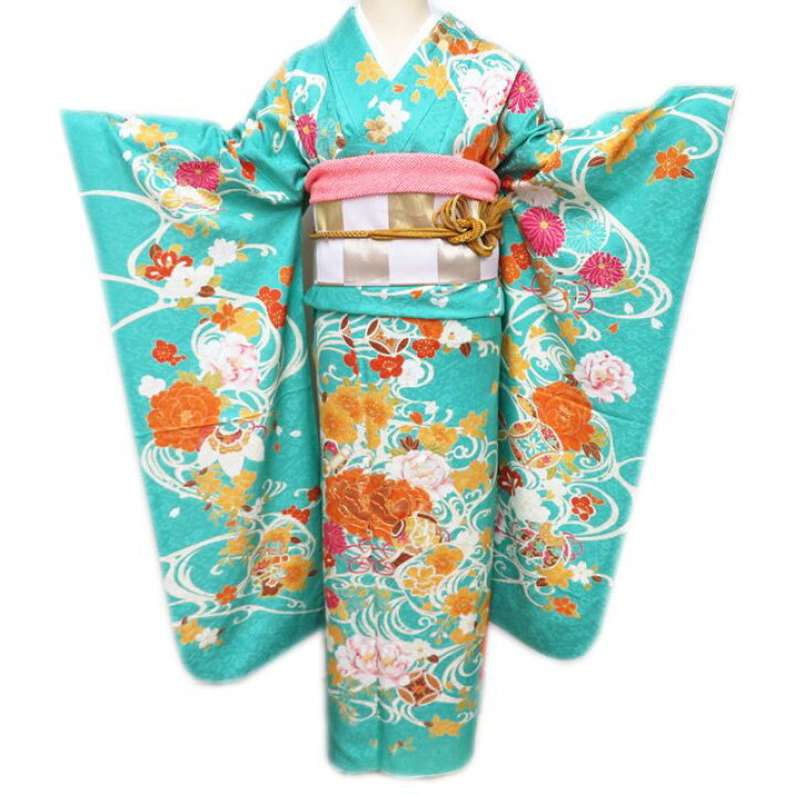 中古 】 特選 付下げ 付け下げ 訪問着 リサイクル着物 袷 金駒刺繍 桜 