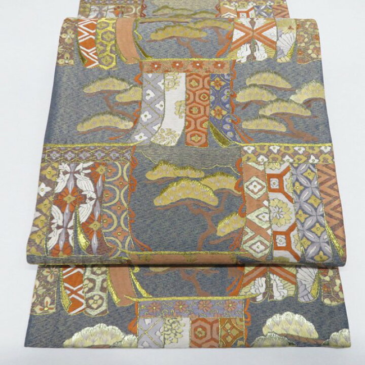 未使用 】 特選 袋帯 正絹 フォーマル 仕立て上がり 六通 刺繍 花模様  