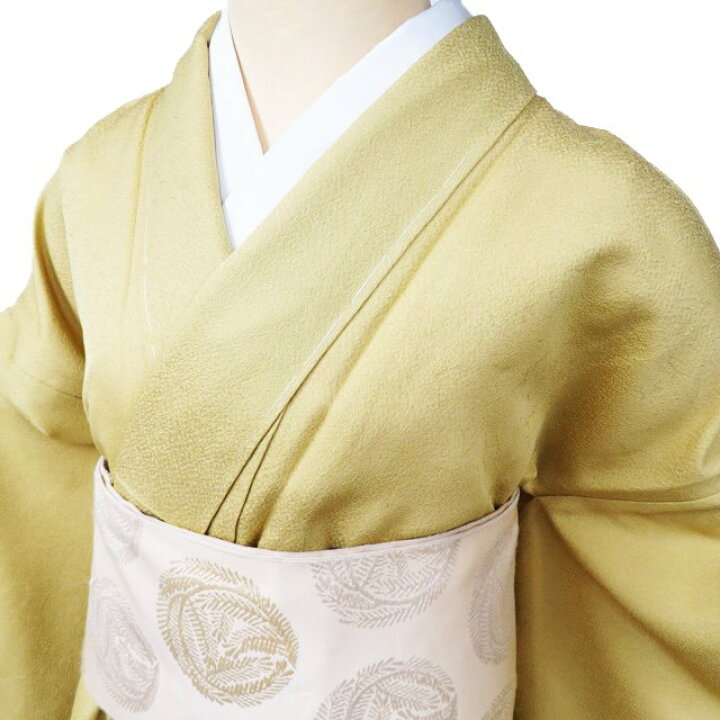 楽天市場】【 未使用 】 色無地 着物 正絹 袷 カジュアル 紋なし 枯草  