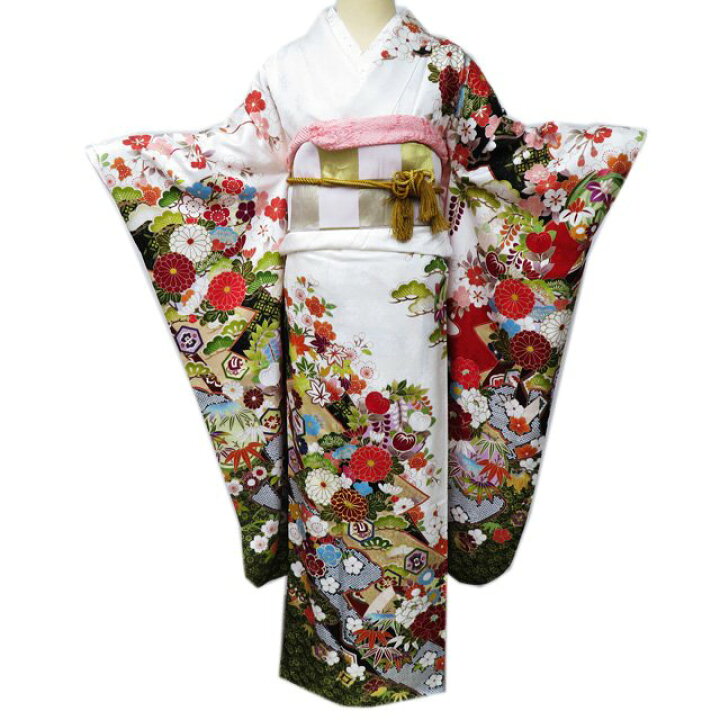 楽天市場】【 中古 】 振袖 襦袢 2点 セット リサイクル着物 正絹 金駒 