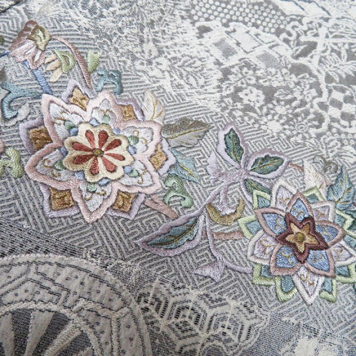 訪問着 山岡古都 古都染人 天目織 璃寛茶色 ガード加工 K-4308 着物 