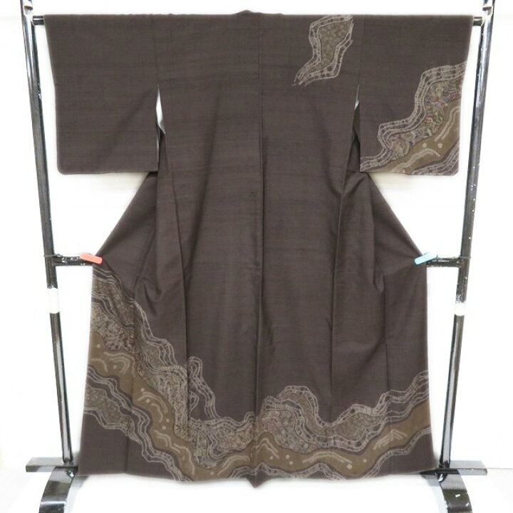 楽天市場】【 中古 】 紬 リサイクル着物 正絹 袷 セミフォーマル 生紬 